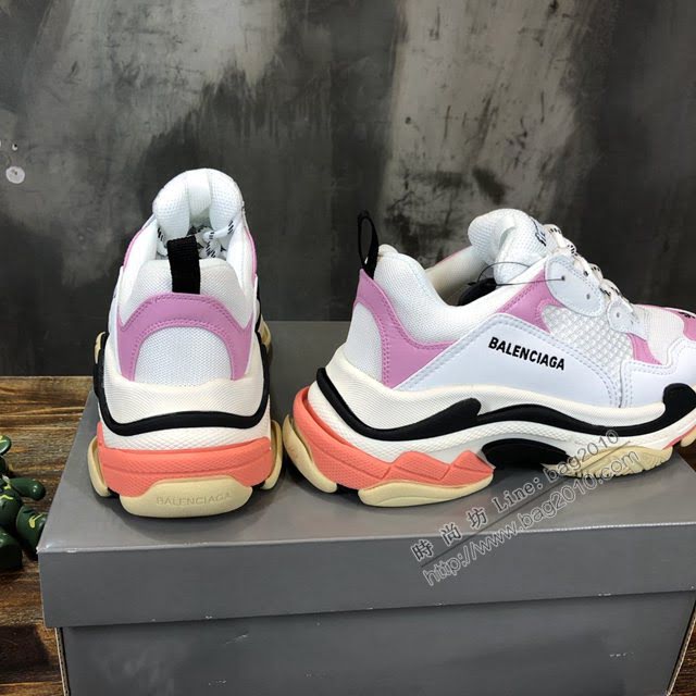 Balenciaga經典款男女鞋 巴黎世家頂級版本Triple S透氣3M反光姥爹復古運動鞋 Balenciaga情侶款老爹鞋  hdbl1173